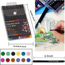 12-100Pcs/Set Art Colored Pens Point Pens For School Office Adult Coloring Book Journals Drawing Doodling Art Markers Fine Tip Drawing Fineliner For Journaling Writing Note Office Back To School