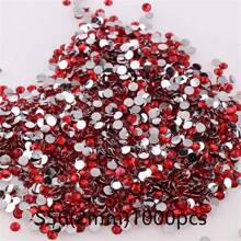 1000pcs Flat Back Resin Rhinestones, Resin Crystals, Round Flat Bottom Resin Gems, For Accessories, Shoes, Clothes, Cosmetics, Bags, Handmade DIY Art Decorations
