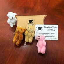 New A Little Pocket Bear Hug,Mini Frabic Stuffed Bears Animals Ornament,Tiny Bears Pocket Hug Token,Little Bear Long Distance Relationship Gifts For Him Friendship Gifts For Friends,Mini Teddy Bear,Small Teddy Bear,Pocket Hug,Mini Teddy Bear,Small Teddy Bear,Bear