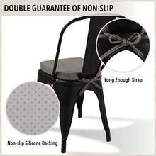 PAROLL 14x14 Metal Chair Cushions Pads For Tolix Metal Chairs Small Seat Cushions 14 Inch - Light Taupe - View 4