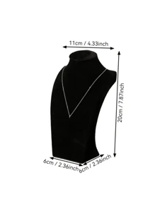 Velvet Necklace Display Stand Necklace Display Bust Mannequin Jewelry Holder Retail Display Prop - Multicolor - View 4