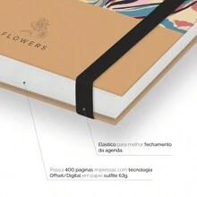 Daily Planner Plus 2025 Hard Cover Flowers Colorful - 米色 - 查看 11