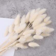 50 Pcs 17.7 Inches Lagurus Bunny Tails Pampas Grass Decor White Pink Artificial Rabbit Tails Dried Flowers Bouquet For Home Decor Boho Decor Table Decoration Room Bedroom Decor,Fall Decor,Autumn