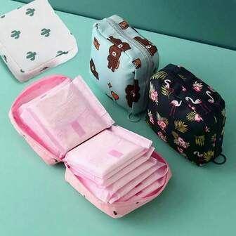 1PC Fashionable And Practical Multi-Functional Travel Storage Bag - Very Suitable For Toiletries, Sanitary Napkins And Cosmetics, Suitable For Women And Girls Cosmetic Bag Skin Care Bag Wash Bag Packaging Box Bathroom Organizer, Jewelry Organizer, Lip Oil Organizer, Nail Polish Organizer Storage Cosmetic Box Decorations Costumes Decor Festival Decor Dress Pants Shoes Jeans Boots Skirt