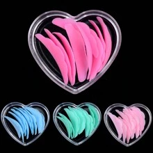10Pcs Reusable Eyelash Curling Pad Kit Silicone Lash Lifting Pad Lamination Pad Eyelash Perm Rods 3D Eyelashes Extension Curler Pad Purming Tool - Multicolor - View 1