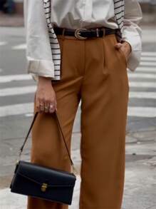 Fkmoda Tailor Pantalona Pants - Coffee Brown - View 3