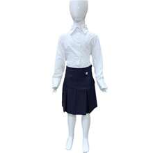 Falda Escolar de 4 Tablas Uniforme Escolar - Azul Marino - Ver 4