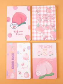 4 件套兔子设计 A5 笔记本,创意卡通学生学习文具笔记本,学校用品,返校 - 彩色 - 查看 25