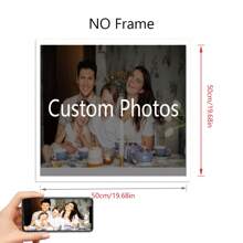 1pc Personalized Poster With DIY Wood Frame Or Frameless Poster,Custom Photo On Canvas For Family,Lover,Pets,Hanging Pictures For Wall Decor Home Decoration Gifts Birthday Graduation - Multicolor - View 26