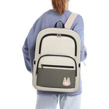 Laptop Backpack 15.6" For Women, TSA Travel Backpack, College Backpacks For Women And Men, Laptop Backpack With USB Charging And Headphone Connectors - 白色 - 查看 7