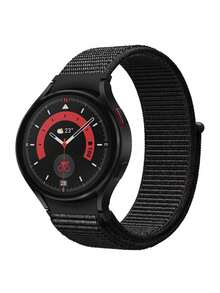 Black Nylon Strap For Galaxy Watch 4, 5, 5 Pro - 彩色 - 查看 1