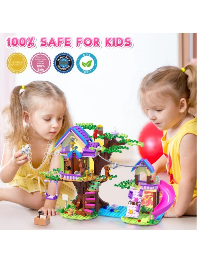 Set di costruzioni natalizie in 3 stili con luce LED - 2024 Giocattolo da costruzione con blocchi