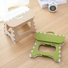 Folding Chair Sturdy Multipurpose Chair With Handle Safe Climbing Home Children Practical Table Furniture - Verde - Ver 7