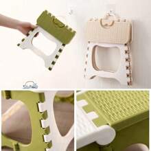 Folding Chair Sturdy Multipurpose Chair With Handle Safe Climbing Home Children Practical Table Furniture - Verde - Ver 3