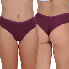 Click Mais Bonita Kit 3 Thongs Double Thread Cotton Gabi Lingerie Panties Kit - Nhiều màu - Xem 5
