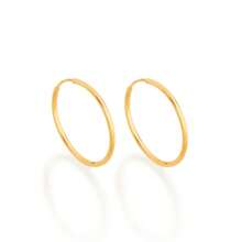18K GOLD EARRINGS FOR WOMEN SMALL THIN HOOP ROMMANEL 522012 - Vàng - Xem 1