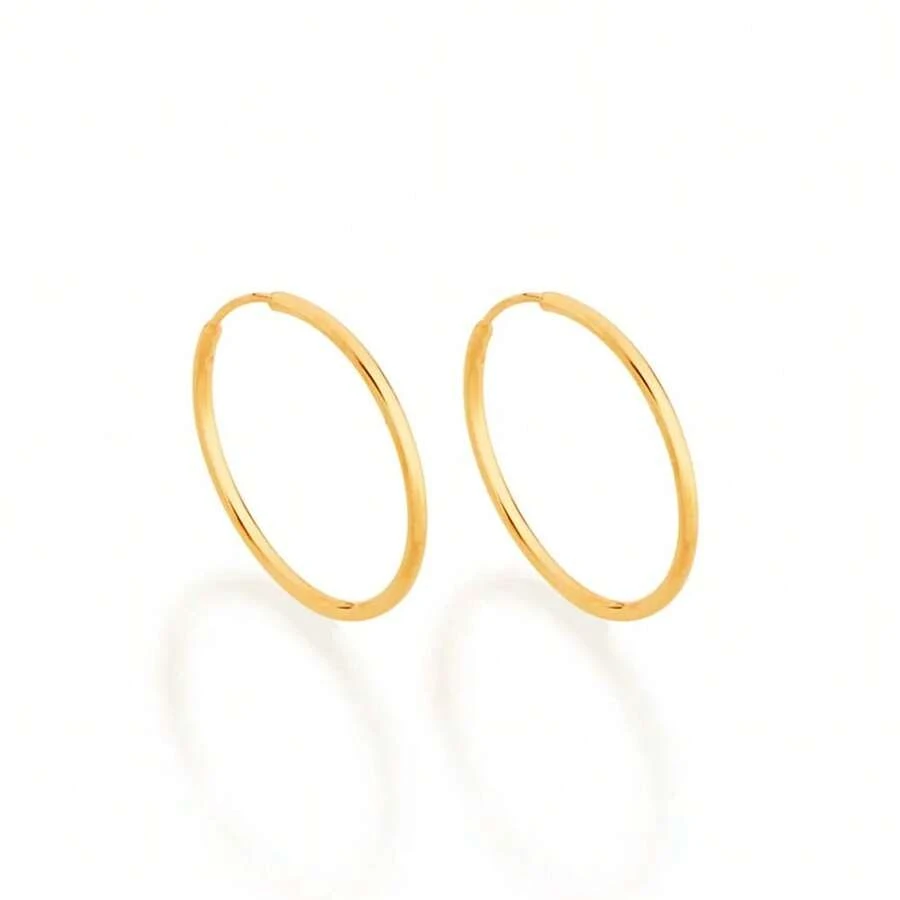 18K GOLD EARRINGS FOR WOMEN SMALL THIN HOOP ROMMANEL 522012 - Vàng - Xem 1