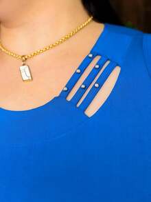 Women's Plus Size Premium Visco Lycra Tank Top Fits Up To G2 - azul real - Ver 2