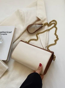 New Fashion Classic PU Patchwork Embroidered Shoulder Bag, Suitable For Travel, Shopping, Commuting, Party - Multicolor - View 4