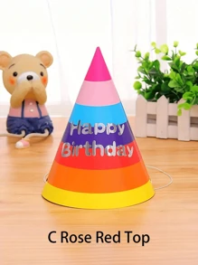 10pcs Rainbow Party Decorative Birthday Hats, Creative Triangular Hats, Home Decor, Suitable For All Birthday Party Hats, Artistic Decorative Gifts - Multicolor - View 9