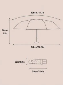 1pc Sakura Pattern Folding Umbrella, UV Protection, Waterproof, Portable Travel Umbrella, Back To School Supplies Summer Cooling,Beach,Travel