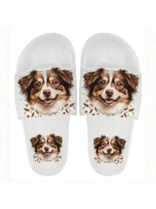 定制 3D 印花防滑耐磨轻质男女通用人字拖，适合室内/室外和花园穿着（全图案定制）