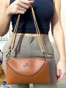 Women's Small Crossbody Bag 2 In 1 Bag Or Toiletry Bag - Camel - View 3