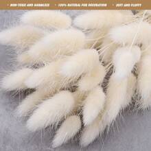 50 Pcs 17.7 Inches Lagurus Bunny Tails Pampas Grass Decor White Pink Artificial Rabbit Tails Dried Flowers Bouquet For Home Decor Boho Decor Table Decoration Room Bedroom Decor,Fall Decor,Autumn