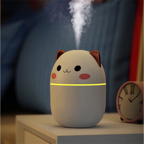 1 pièce Humidificateur d'air Humidificateur de maison 250 ml Humidificateur de bureau USB avec veilleuse à LED - Améliore la qualité de l'air et la santé, idéal pour la maison, la chambre à coucher et la voiture