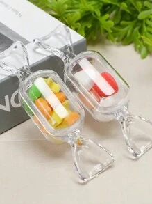 5pcs/10pcs, Clear Candy Plastic Storage Boxes, Cute Clear Jewelry Display Boxes, Small Business Supplies, Packaging Boxes, Wedding Decorations, Gift Boxes, - White - View 2