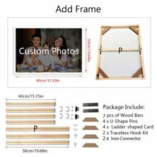 1pc Personalized Poster With DIY Wood Frame Or Frameless Poster,Custom Photo On Canvas For Family,Lover,Pets,Hanging Pictures For Wall Decor Home Decoration Gifts Birthday Graduation - Multicolor - View 32