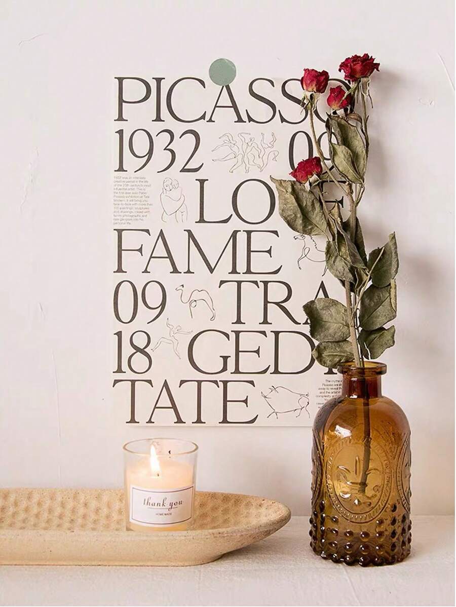 1 Bình Thủy Tinh Mini Phong Cách Cổ Điển Trang Trí-Thủy Canh Hoa & Chai Tinh Dầu, Phụ Kiện Ikebana Cổ Điển Nhật Bản - màu nâu - Xem 1