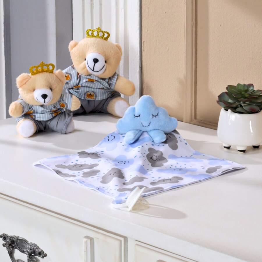 MeF Mae e Filho Baby Swaddling Blankets - Mint Blue - View 1