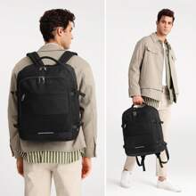 30L Lightweight Carry-On Cabin Size Multi-Function Travel Backpack Water-Resistant Laptop Bag Fits Underseat Ideal For Weekend Trips School Business Men And Women - Black - View 9