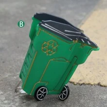 1 件个性化醋酸纤维清洁标志垃圾箱新奇发爪夹个性化女士发夹万圣节 - 彩色 - 查看 10