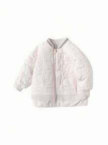 Balabala 女宝宝棉袄 缝衣服 新款 厚款 时尚 简约 - 卡其色 - 查看 1