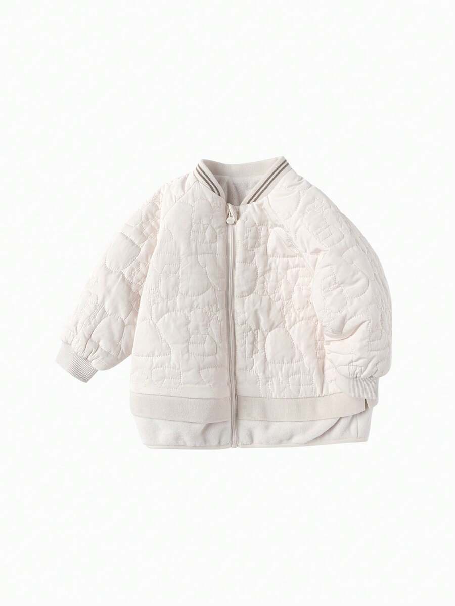 Balabala 女宝宝棉袄 缝衣服 新款 厚款 时尚 简约 - 卡其色 - 查看 1