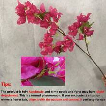 2pcs Artificial Flowers Bougainvillea Branches Faux Floral Stems Long Plant Branches For Party, Wedding Centerpieces Home Garden Wall Decoration, Valentine Day, Gift Gifts Birthday Graduation