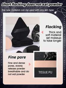 9 piezas Kit de herramientas de maquillaje, 3 piezas Set de esponjas de maquillaje y 6 piezas Set de esponjas de maquillaje, Juego de herramientas de maquillaje - Negro - Ver 2