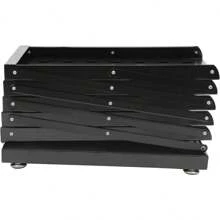 HOHOBLA LOYALHEARTDY-BTG Brochure Display Stand & Foldable Magazine Rack With 5 Pockets Metal Catalog Literature Rack For Exhibition And Trade Show Black(10.62"W X 15.74"D X 62.99"H)[Best Gift For Family&Friends]