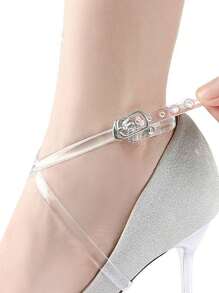 1 Pair Transparent Shoelace Wrap Around Foot & Ankle, Invisible High Heels Non-Slip Laces For Women Sandals Women Pumps