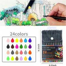12-100Pcs/Set Art Colored Pens Point Pens For School Office Adult Coloring Book Journals Drawing Doodling Art Markers Fine Tip Drawing Fineliner For Journaling Writing Note Office Back To School