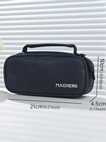 1pc Small-Size Grey Insulated Medical Cooler Bag With 2 Reusable Ice Packs, Portable Insulin Storage Case, Gel Ice Pack, Medication Box Travel Emergency Bag Camping Pill Box Pill Case Pill Organizer Pill Container Medicine Box First Aid Kit First Aid Medical Bag Emergency Kit Bag