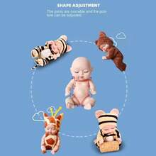 1pc Kawaii mô phỏng búp bê tái sinh đồ chơi mini dễ thương ngủ loạt búp bê hoạt hình động vật đồ chơi cho trẻ em quà tặng sinh nhật - Nhiều màu - Xem 5