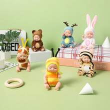 1pc Kawaii mô phỏng búp bê tái sinh đồ chơi mini dễ thương ngủ loạt búp bê hoạt hình động vật đồ chơi cho trẻ em quà tặng sinh nhật - Nhiều màu - Xem 8
