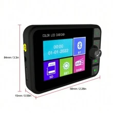 2.4" In-Car DAB/DAB+ Digital Radio Adapter LCD FM Transmitter USB - Black - View 7