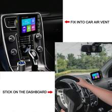 2.4" In-Car DAB/DAB+ Digital Radio Adapter LCD FM Transmitter USB - Black - View 8