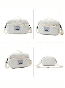 2件套大容量旅行手提包，干湿分离健身包，周末过夜单肩包，医院必备妈妈包，旅行包，度假包，周末包，过夜包，带拉杆，鞋仓，随身包，化妆品收纳包，适用于行李箱，健身包，旅行手提包，个人包，大学包，行李包，周末包，医院包，冬季包，学习用品包 - 米色 - 查看 4