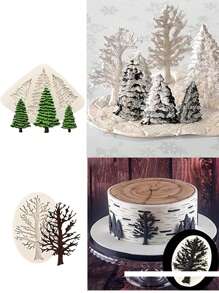 1/2 pièces Moules à gâteau en forme d'arbre sec en silicone, moules à fondant pour la décoration de gâteaux, outils de cuisson au chocolat, décorations de Noël, décorations de Noël, cadeaux de Noël, fournitures pour fête de Noël, décorations de Noël, pyjamas de Noël, cadeaux de Noël, décorations de Noël - Gris pâle - Voir 1