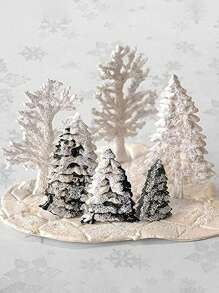 1/2 pièces Moules à gâteau en forme d'arbre sec en silicone, moules à fondant pour la décoration de gâteaux, outils de cuisson au chocolat, décorations de Noël, décorations de Noël, cadeaux de Noël, fournitures pour fête de Noël, décorations de Noël, pyjamas de Noël, cadeaux de Noël, décorations de Noël - Gris pâle - Voir 3